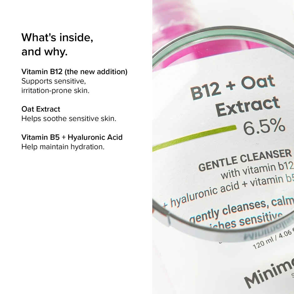 Minimalist B12 + Oat Extract 6.5% Gentle Cleanser Face Wash