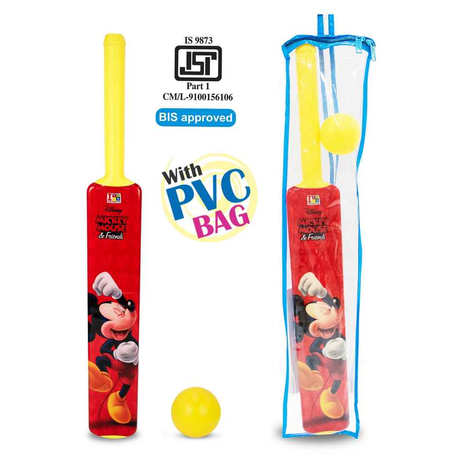 Itoys Bat & Ball No. 4-mickey Mouse (Colour May Vary)