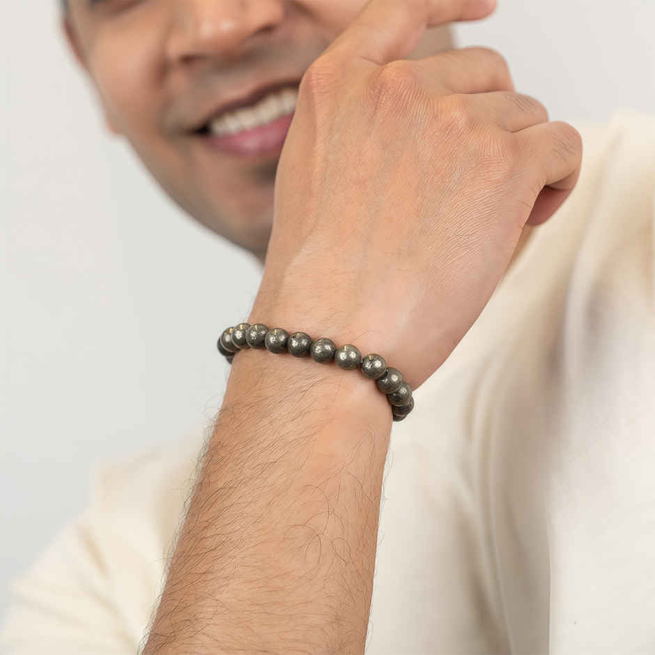Astrotalk Raw Pyrite Bracelet | Natural Gemstones | Pack of 1
