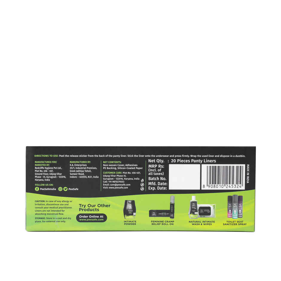 Pee Safe Aloe Vera Panty Liners for Everyday Protection Combo