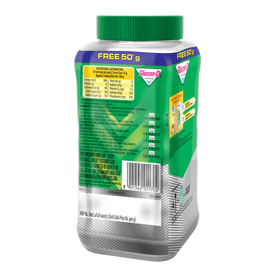 Glucon-D Regular with 3 Benefits of Energy, Recovery, and Immunity