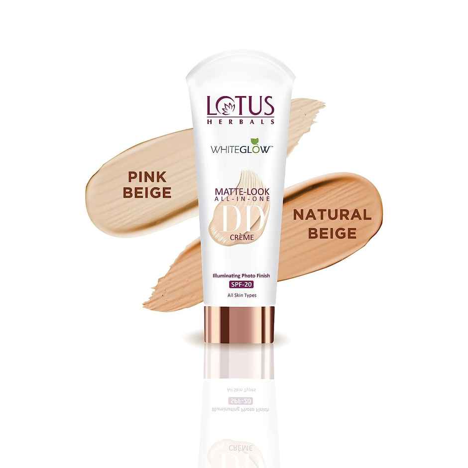 Lotus Herbals Whiteglow Matte Look All In One Dd Cream - Pink Beige Spf 20 All Skin Types