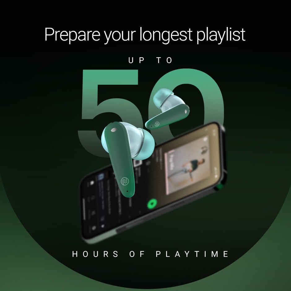 Noise Buds VS404 50H Playtime 4Mic ENC 10mm Driver IPX5 BT v5.3 TWS Earbuds | Forest Green