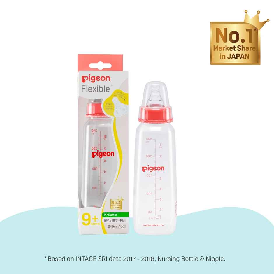 Pigeon Peristaltic Nursing Bottle Kpp 240Ml (Red) Nipple L