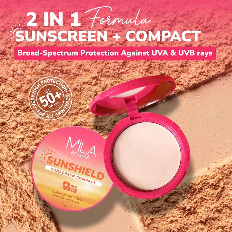 Mila Beaute Women's Sun Shield Sunscreen | SPF 50 PA+++ | Suitable for all Skin Types - Ivory