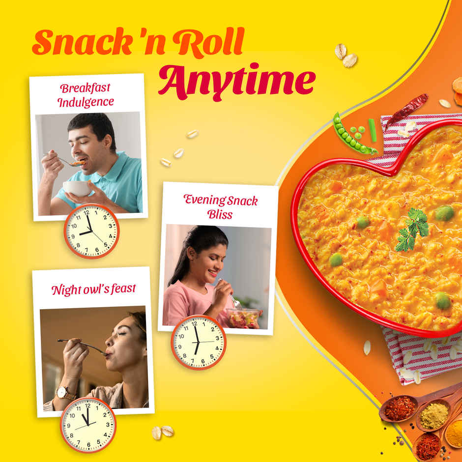 Saffola Masala Oats Classic Masala | Tasty, Anytime Snack | Millets Goodness- with Bajra & Jowar