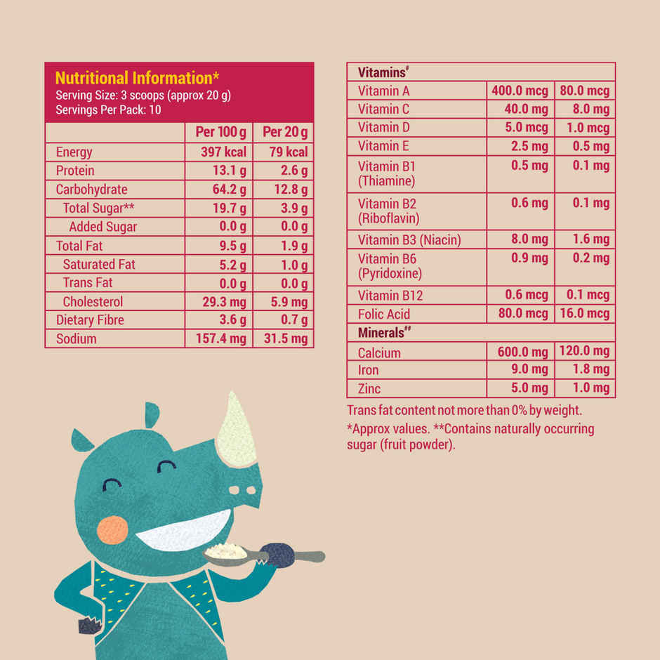Slurrp Farm First Bites Strawberry Sprouted Ragi and Rice Cereal with Milk