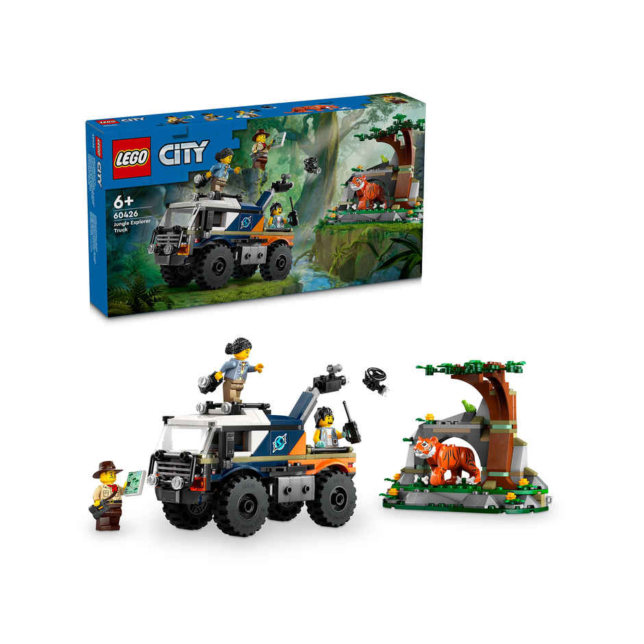 Lego City Jungle Explorer Off-Road Truck Toy 60426 (314 Pieces)