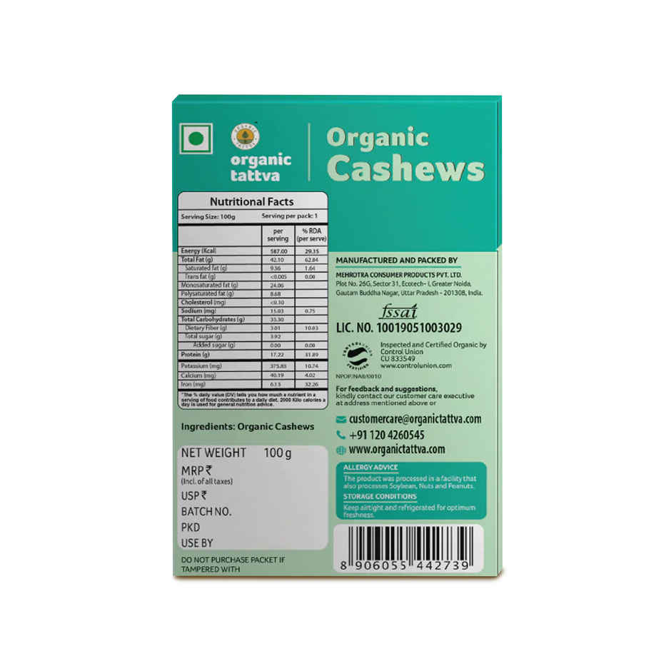 Organic Tattva Organic Cashews