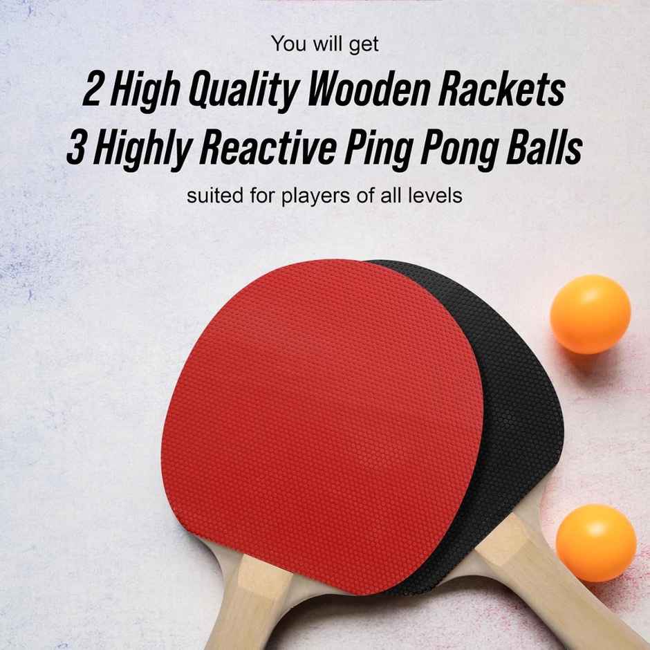 Vector X Cyber Table Tennis Playset (2 Bats + 3 Balls + 1 Net) | Multicolor