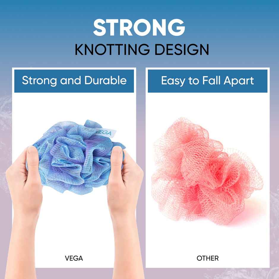 Vega BCA Duo Splash Bath Sponge Bath Loofah for Men & Women | Premium Bath Loofah | BA-3/37