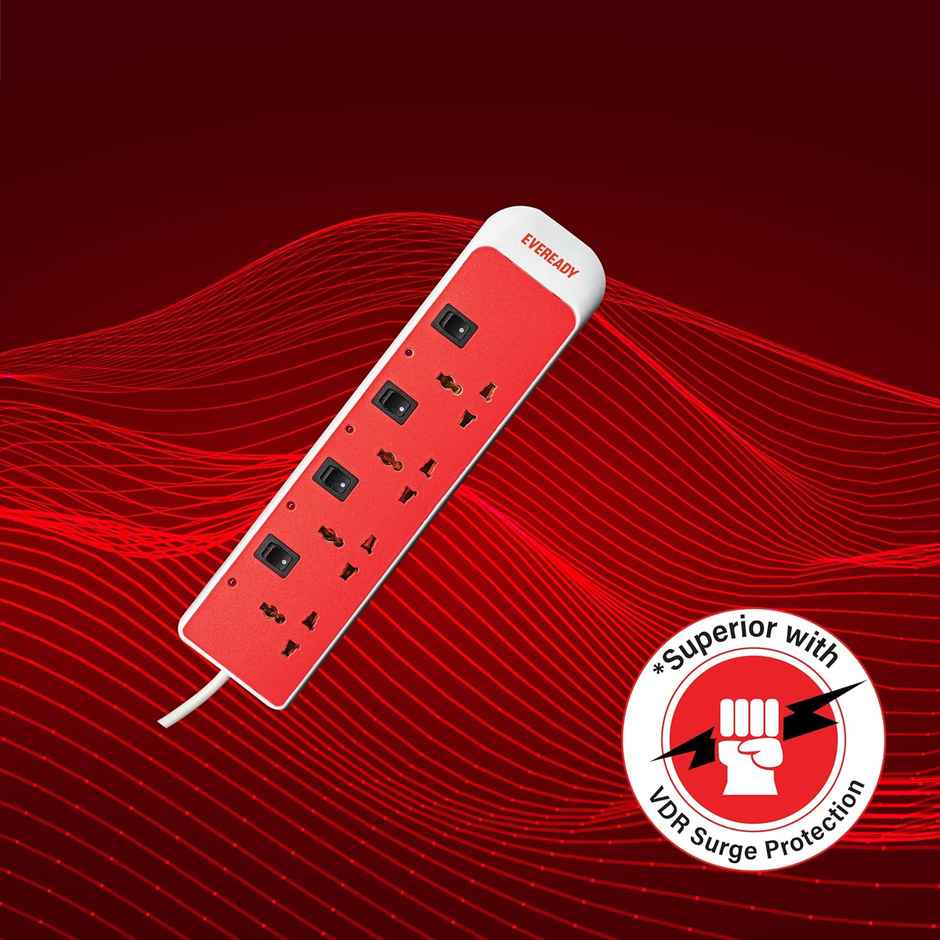 Eveready Everprotect Ultra X2 - Spikeguard 2 Mtr - White & Red