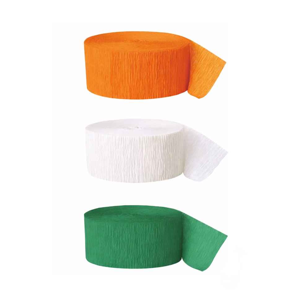Tricolour Paper Crepe Rolls | Pack of 3 | Picfest