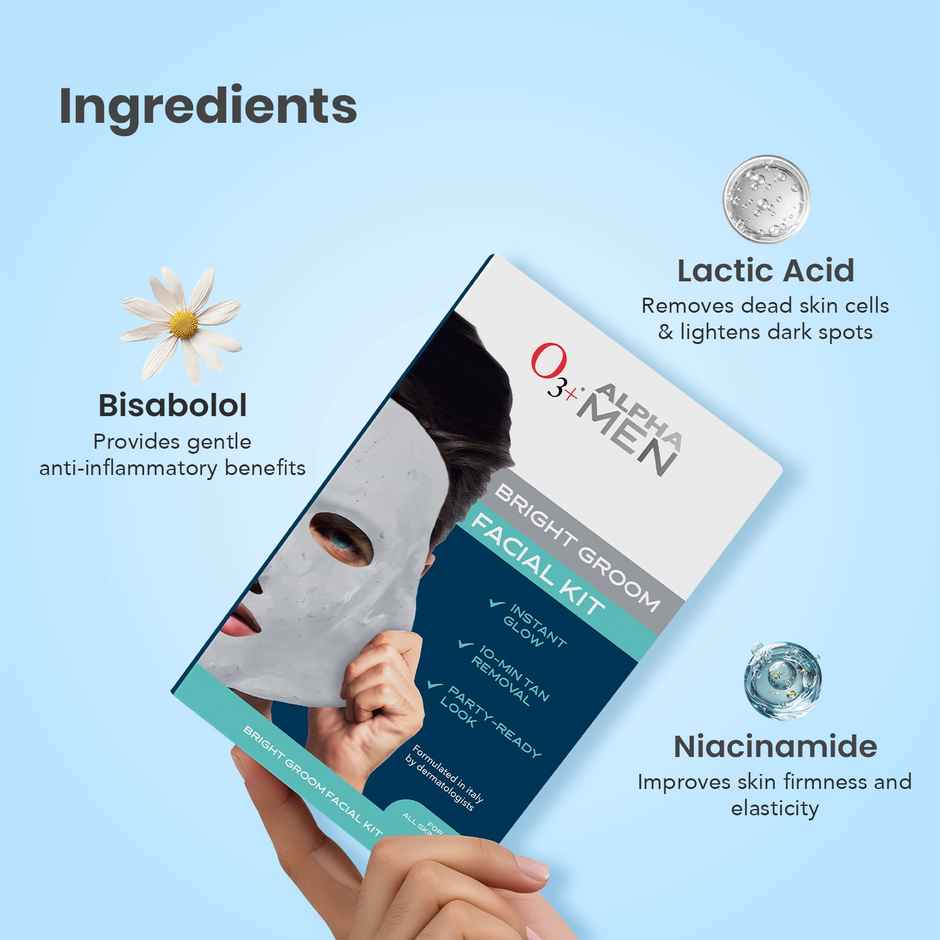 O3+ Alpha Men Bright Groom Facial Kit