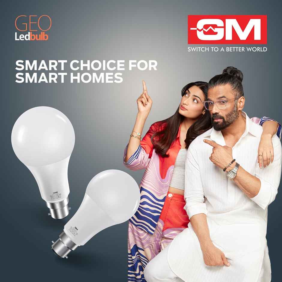 Gm Geo 18 Watt Led Bulb, 6500K White Cool Day Light Bulb | B22 Base Holder