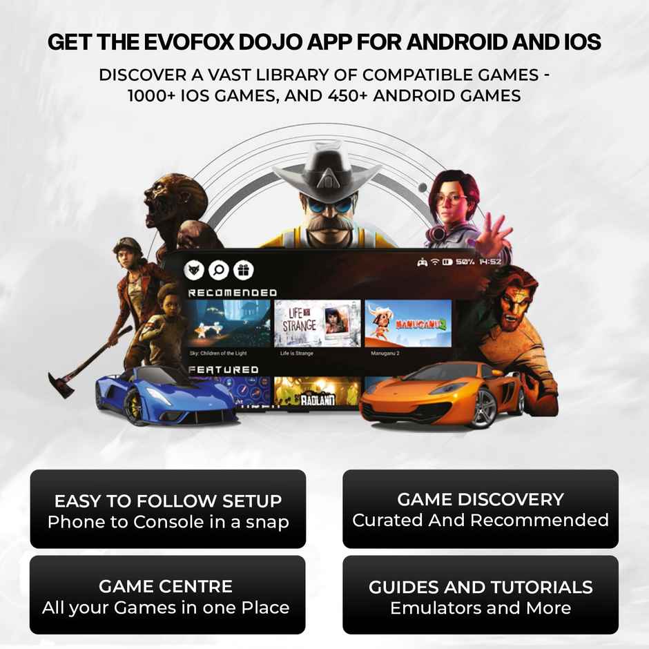 Evofox Deck 2 Smartphone Wireless Gaming Controller | Hall Effect Joysticks | RGB | Android & iOS