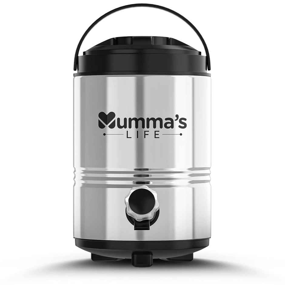 Mumma s Life Thermally Insulated Water Jug Carafe with Stylish Tap Silver | 1 pc | 5 L