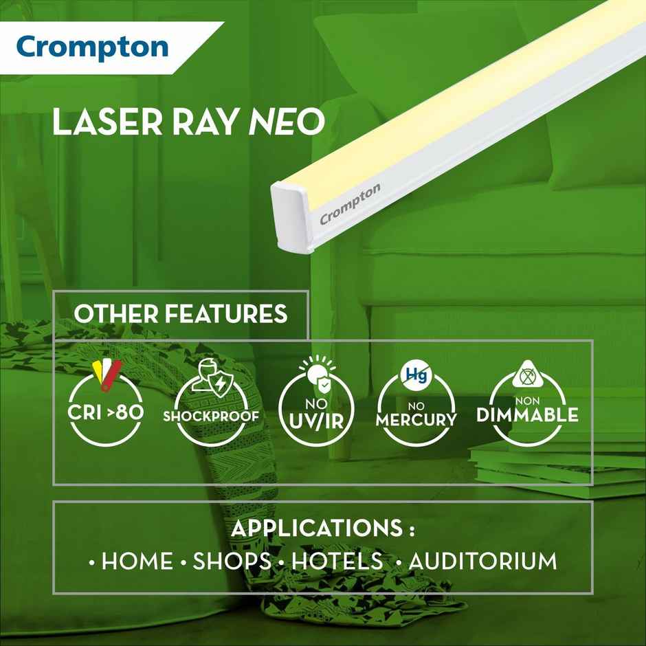 Crompton Laser Ray Neo 36W Led Batten (Natural White) -
