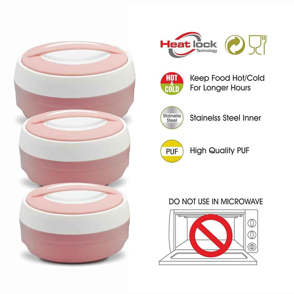 Asian Cosmos Casserole Set Of 3 (600 +1000 +1500 ml)- Assorted