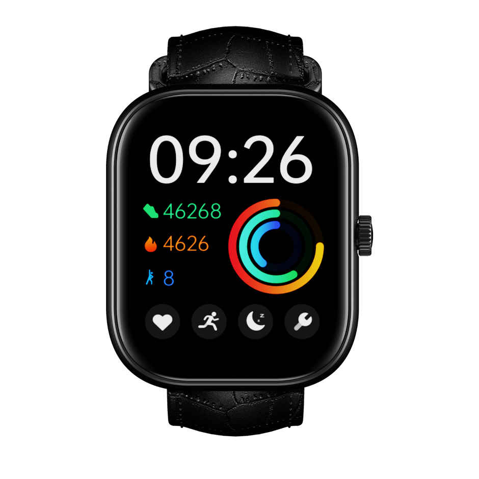 boAt Wave Sigma 3 Smartwatch | 2.01 Inch(5.1 cm) HD Display | BT Calling - Black Leather
