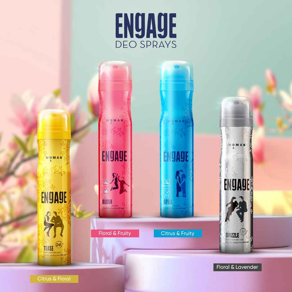 Engage Blush Deodorant Spray for Women 150ml | Fruity & Floral | 24hr Freshness