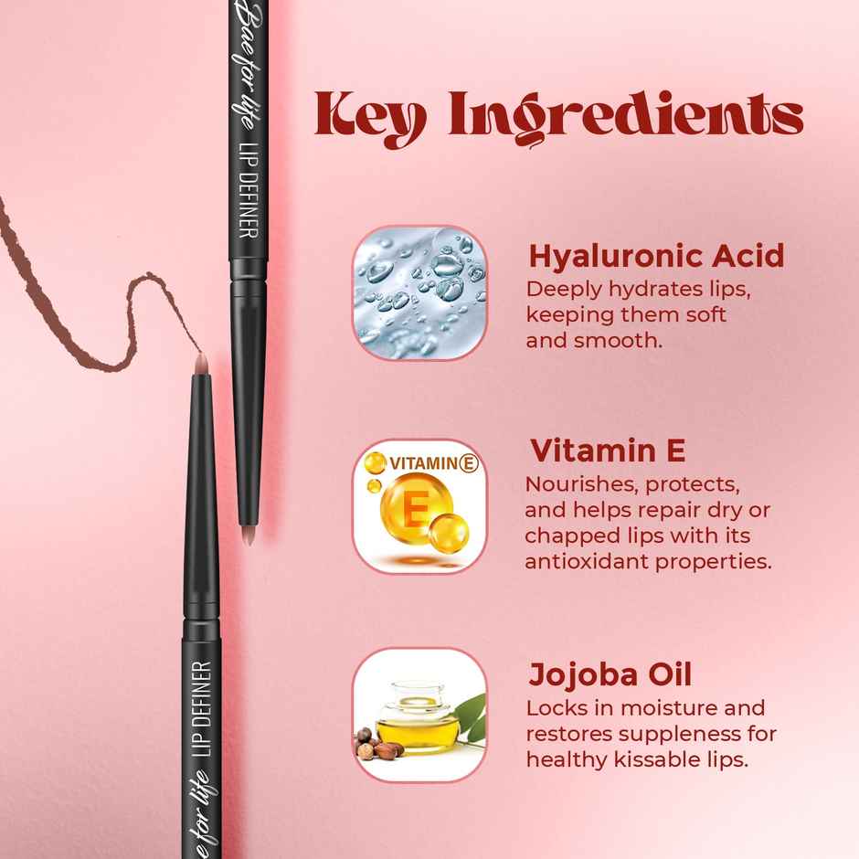 Jaquline USA Bae For Life Lip Definer | Brownie Points 02