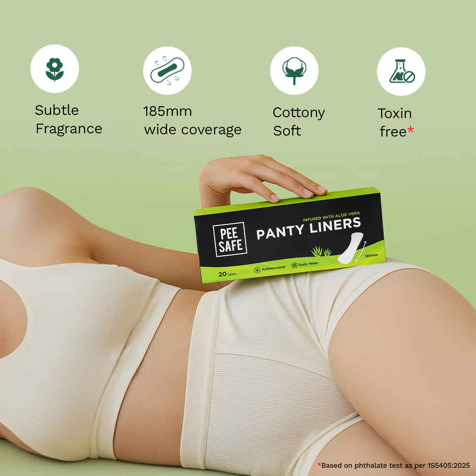 Pee Safe Aloe Vera Panty Liners | Extra Large | 20N
