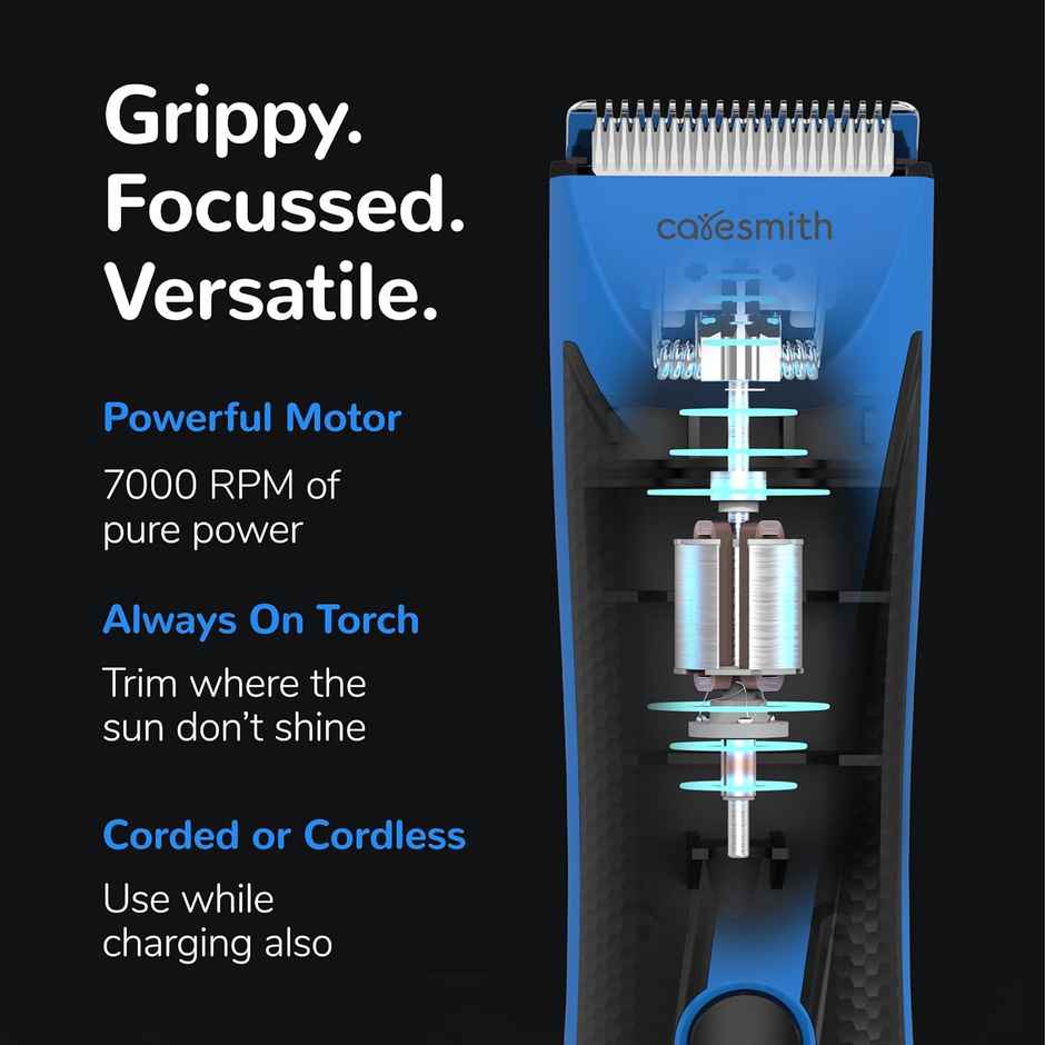 Caresmith Crew Manscaping Body Trimmer: Safe, Rechargeable Trimmer for Intimate Area Grooming