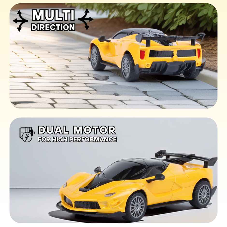 Race N Roll Hi Speed Rechargeable Remote Control Car 1:24 - Fer Yellow