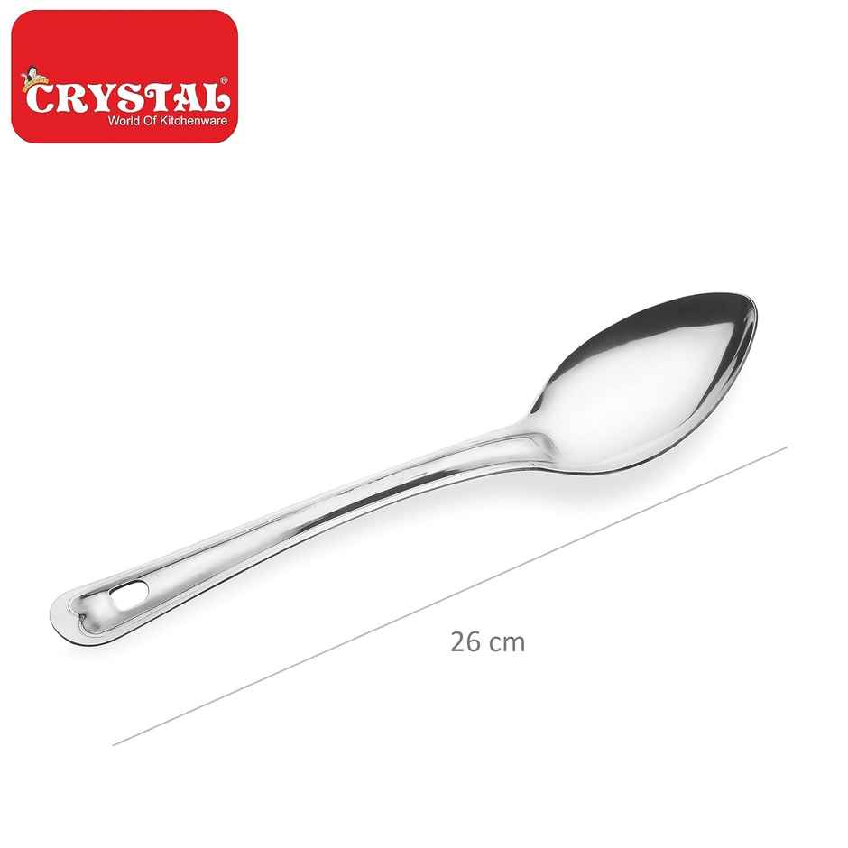 Crystal Basting Stainless Steel Serving Spoon Silver