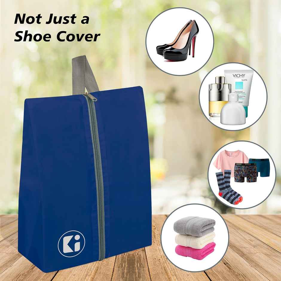Kuber Industries Parachute Travel Shoe Organizer|Pack of 6|Royal Blue