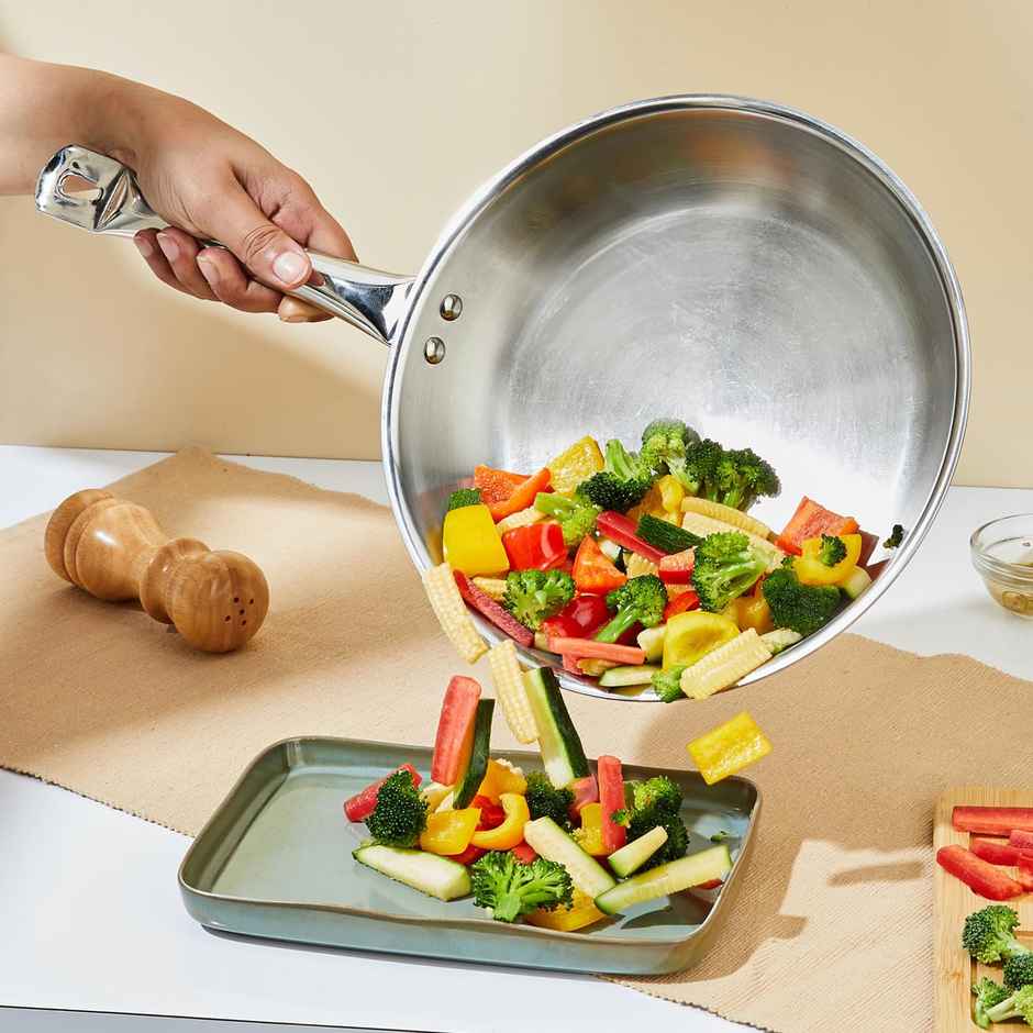 Jensons Triply Rigalo Fry Pan | 24 cm Induction Compatible