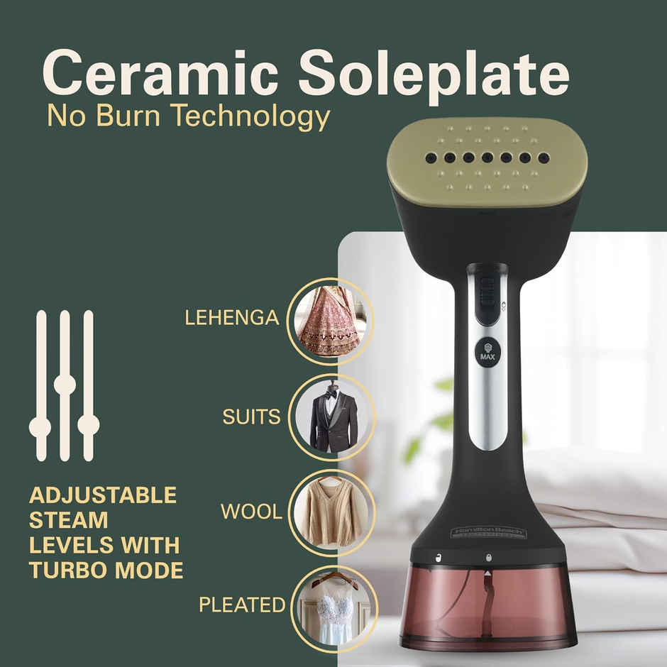 Hamilton Beach Professional Garment Steamer, Steam Iron for Clothes, 1740Watt Fast Heat Up