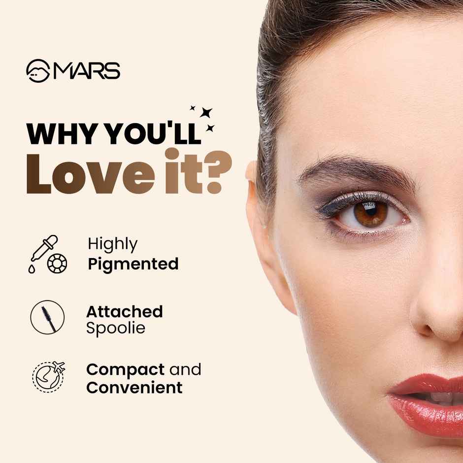 MARS Cosmetics Brow Better Eyebrow Pencil With Spoolie (Black)