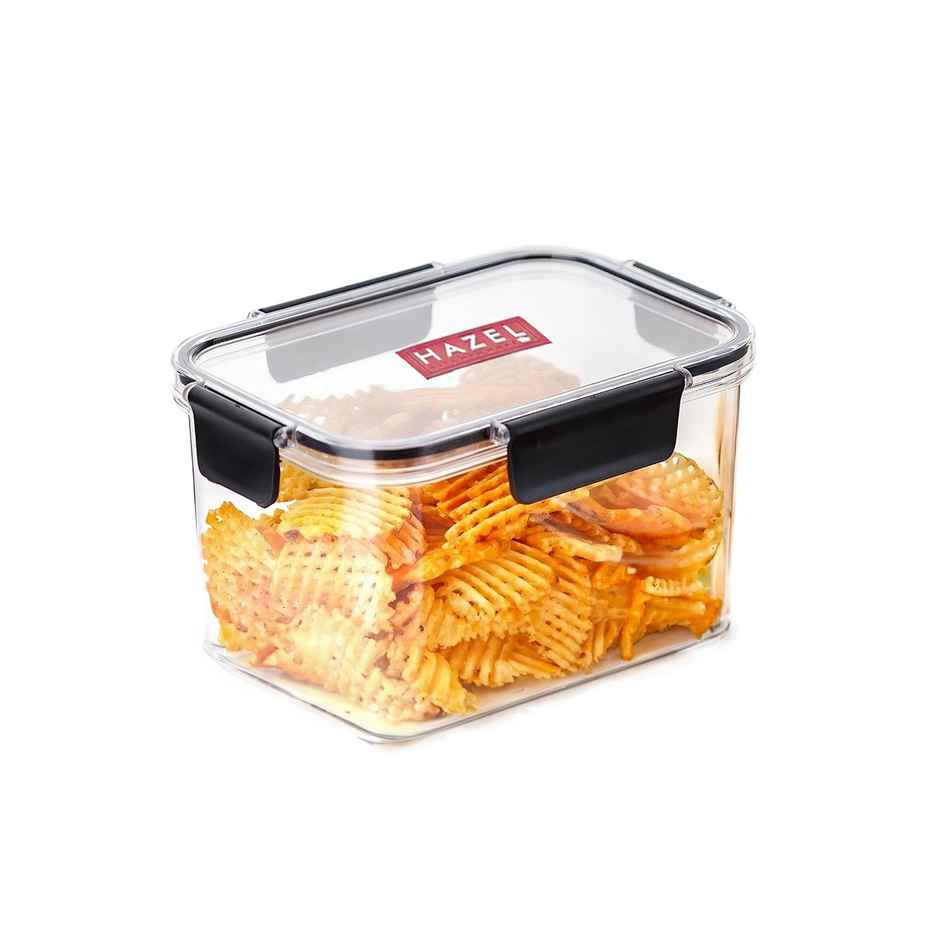 HAZEL Plastic Rectangle Container - 1500 ml Airtight | Leak Proof | Microwave Safe