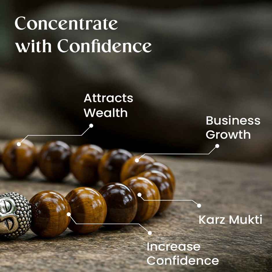 Astrotalk Tiger Eye Bracelet | Natural Gemstones | Pack of 1