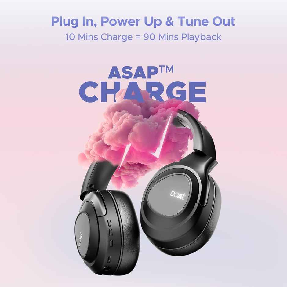 boAt Nirvana Eutopia BT Headphones w/ 20H Playtime, Head Tracking & Spatial Audio (Primia Black)