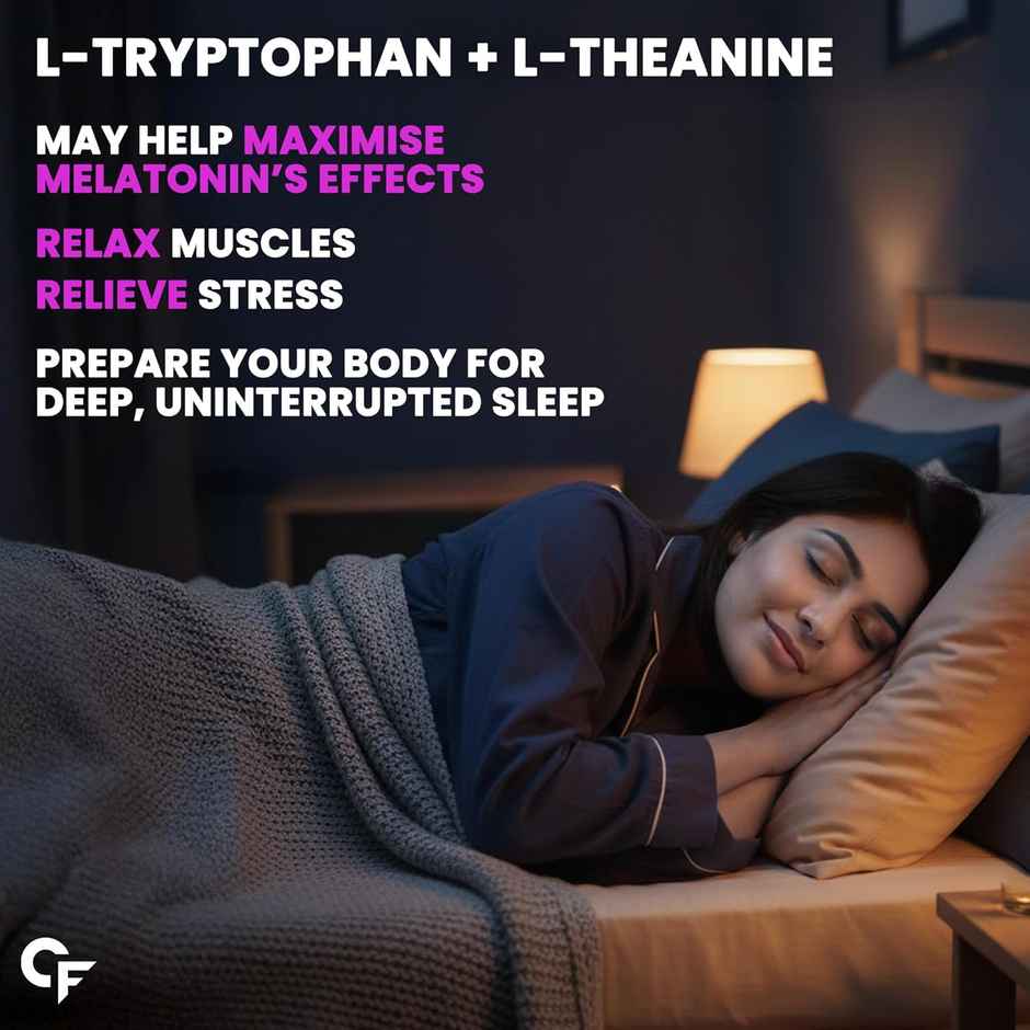 Carbamide Forte Melatonin 10mg sleep Gummies with TAGARA, L Tryptophan & Vitamin B6 Sleep Supplement