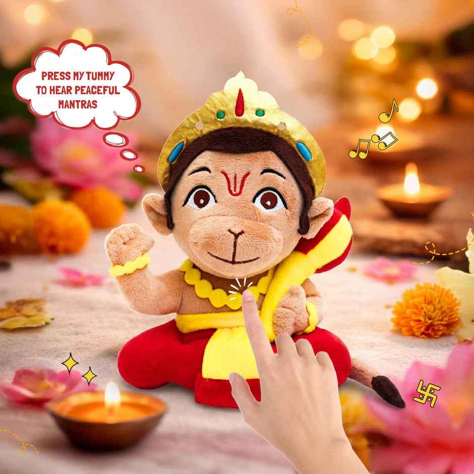 Panda's Box Mantra Chanting Baby Hanuman | Small - 18 cm