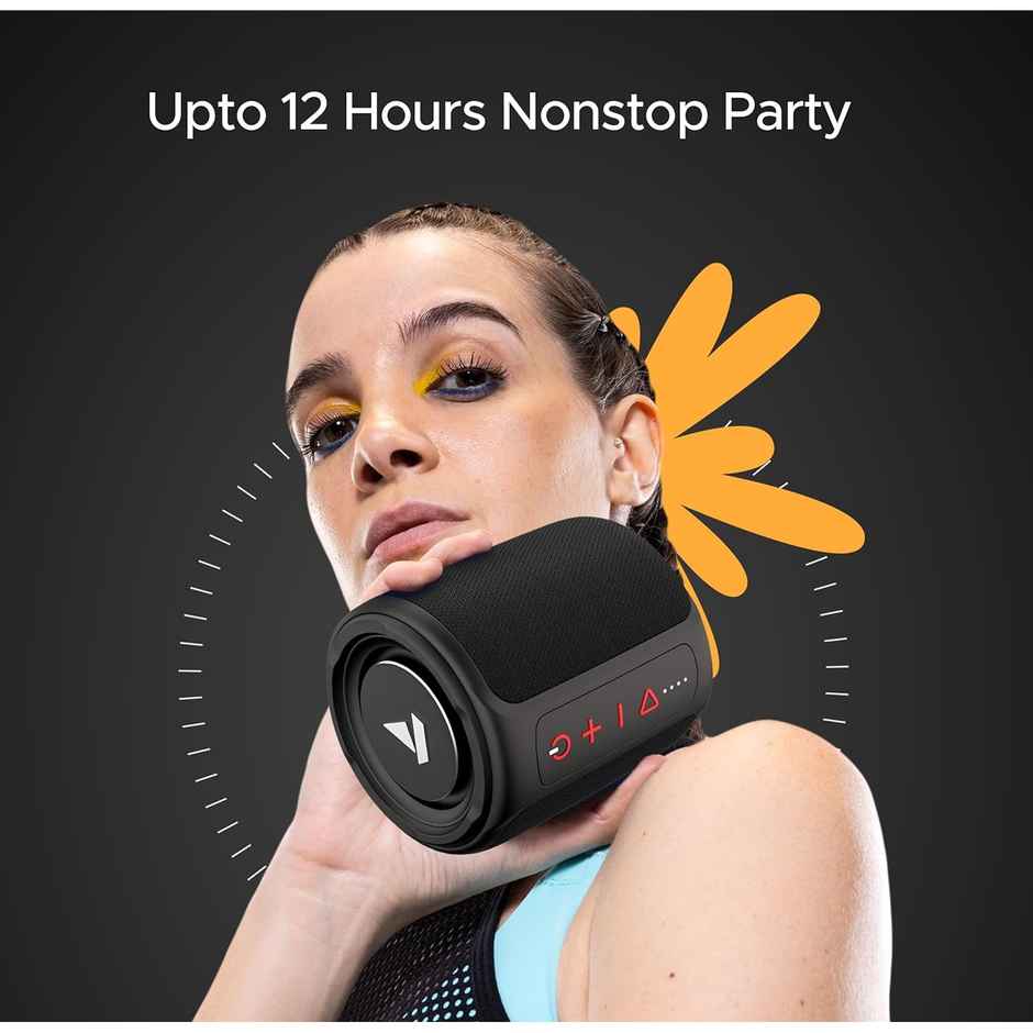 boAt Stone 352 Bluetooth Speaker w/ 10W RMS Stereo Sound & IPX7 Water Resistance (Raging Black)