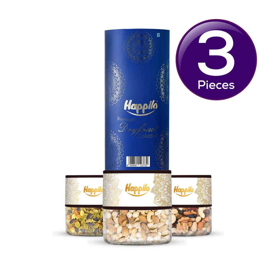 Happilo Dry Fruit Celebration Gift Tin Box Macaw Combo