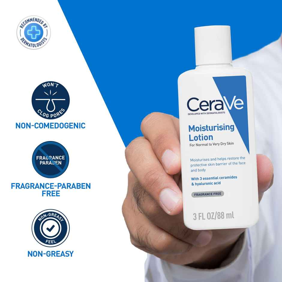 CeraVe Moisturizing Lotion for Normal to Dry Skin with Ceramides & Hyaluronic Acid