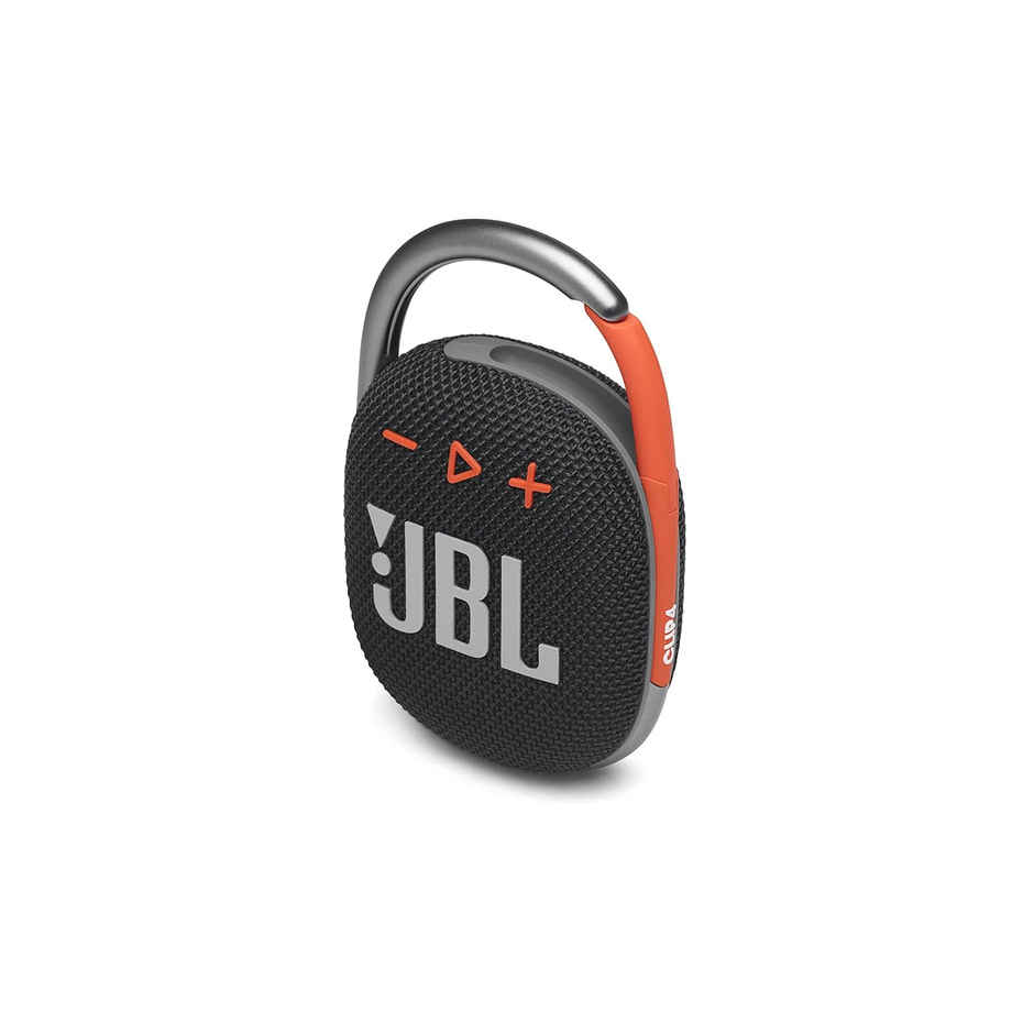 JBL Clip 4, Wireless Ultra Portable Bluetooth Speaker (Without Mic, Black & Orange)