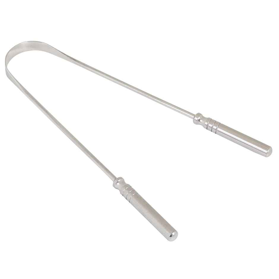 Midazzle Metal Stainless Steel Tongue Cleaner with Handle | MIOT7502