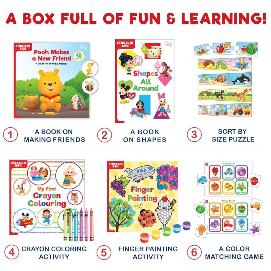 Einstein Box Featuring Disney for 2-Year-Old Boys & Girls | Books & Activities for Toddlers
