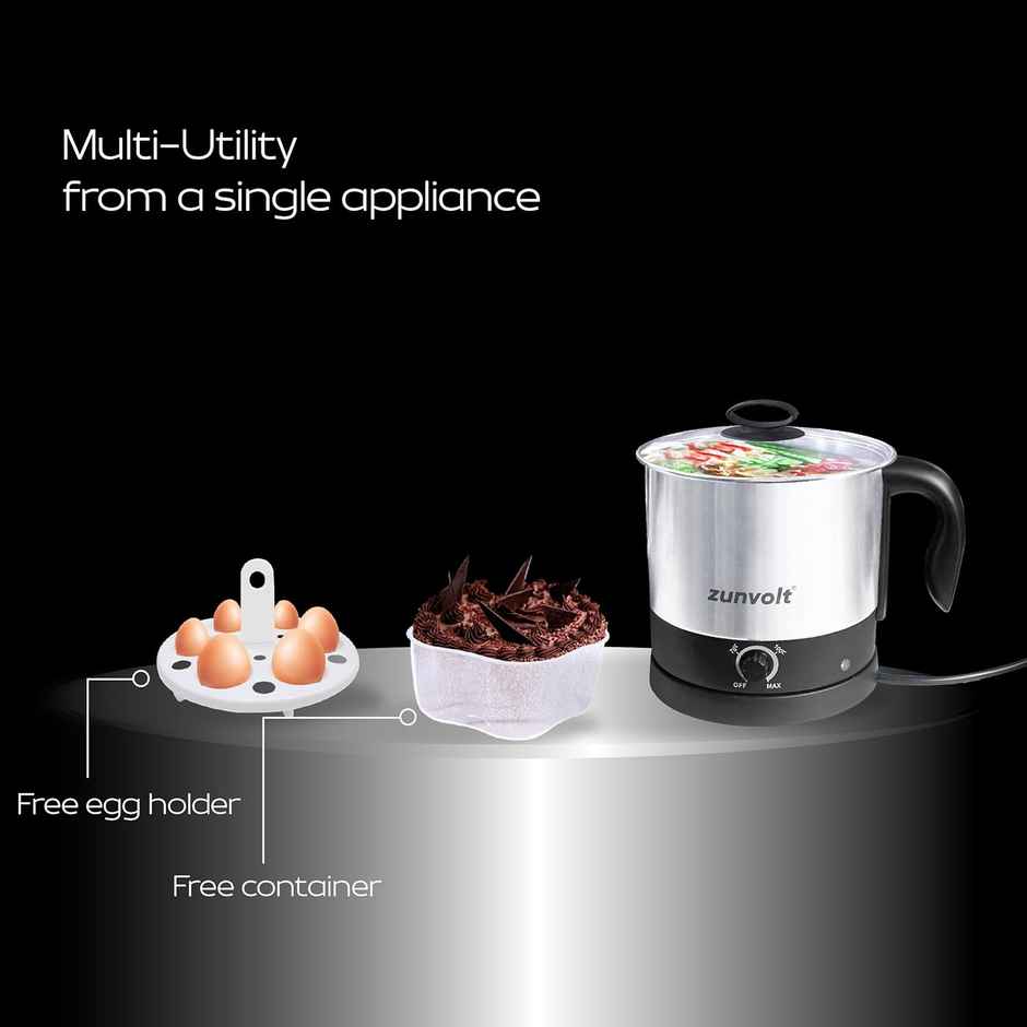 ZunVolt 1.5 L Multi Cooker Electric Kettle | 1.5 L | Stainless Steel