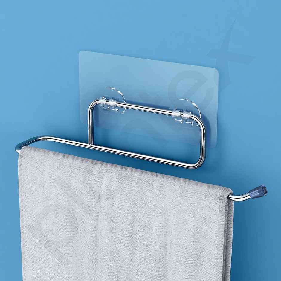 Plantex Self Adhesive Stainless Steel Towel Ring Hanger for Bathroom Accessories - Chrome Finish
