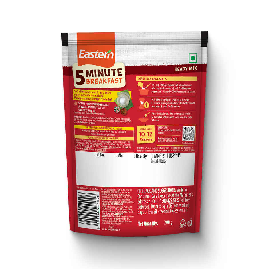 Eastern 5 Min Instant Breakfast Palappam Ready Mix