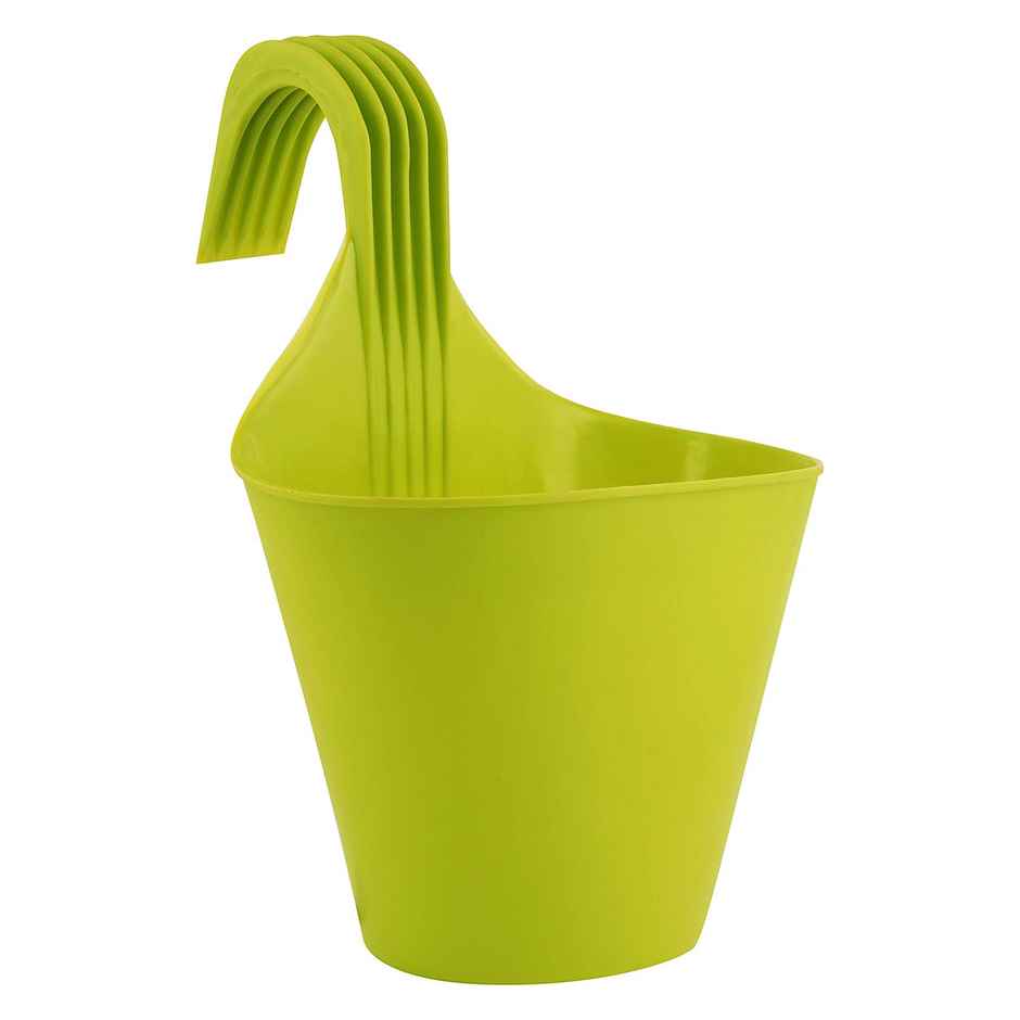 Leafy Tales Plastic Hook Hanging Pot | Multicolor | 29 x 12 x 22 cm | 10 pcs | Medium