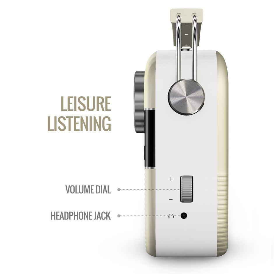 Saregama Carvaan Hindi -Portable Music Player with 5000 Preloaded Songs, FM/BT/AUX (Porcelain White)